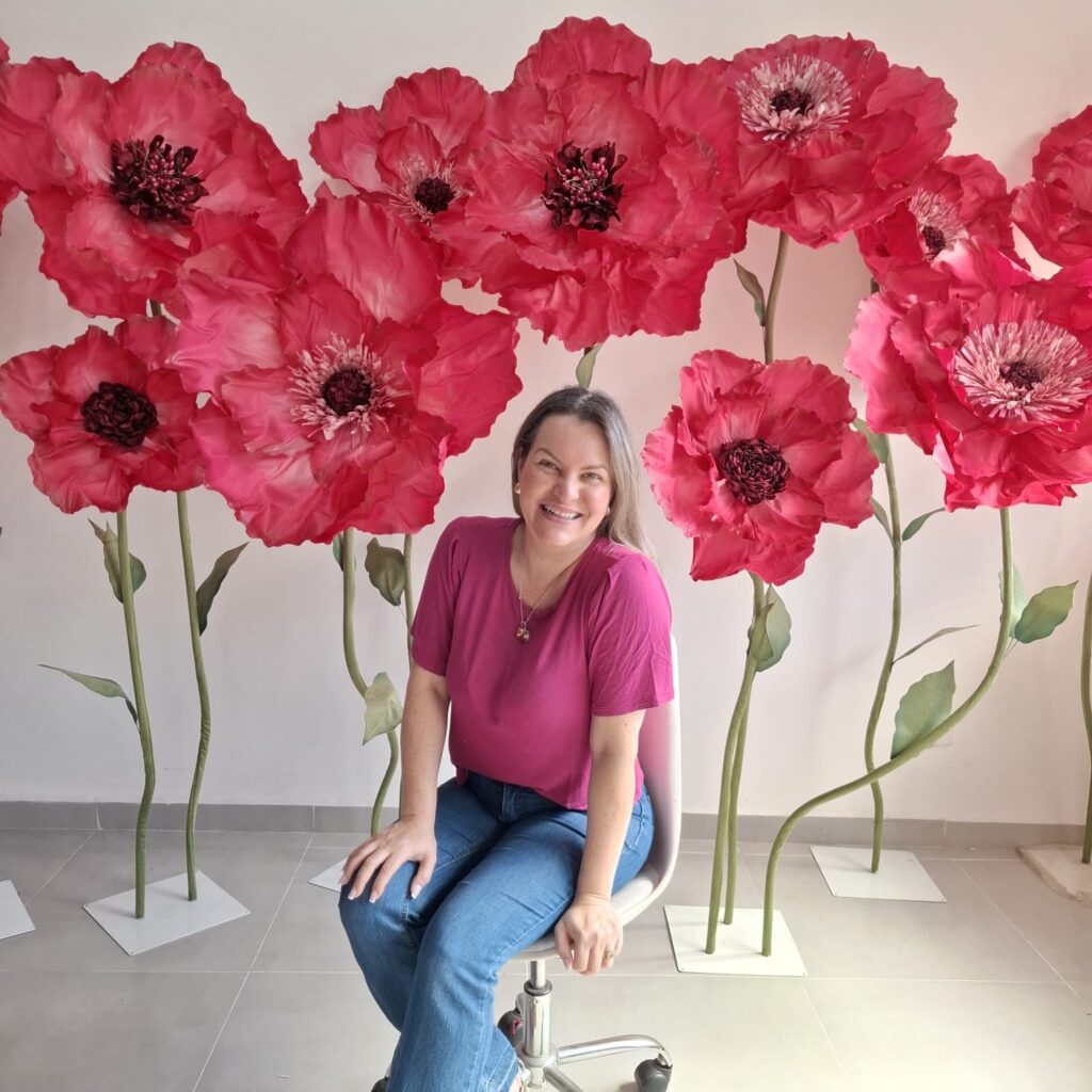 Flor Gigante Artesanal em Tecido